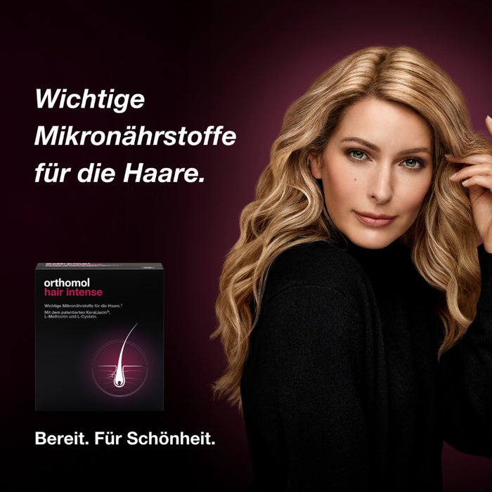 Orthomol Hair Intense - Mikronährstoffe für schönes Haar - mit Biotin, Kupfer und Zink, 90 St. Tagesportionen