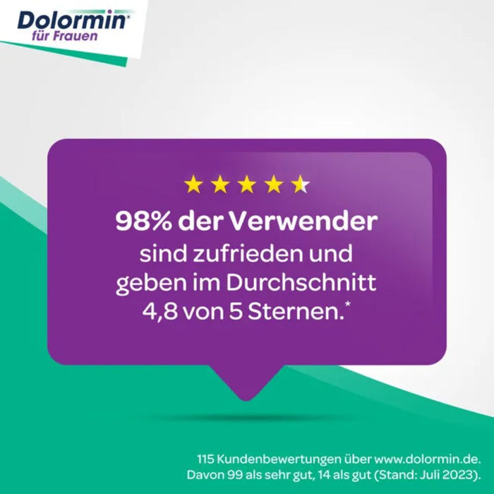 Dolormin für Frauen Tabletten bei Menstruationsbeschwerden, 20 pcs. Tablets