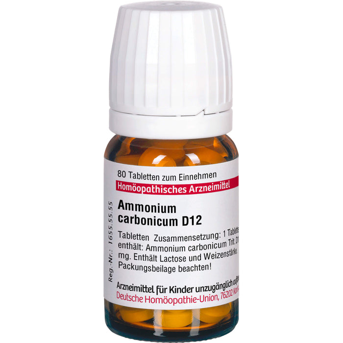 Ammonium carbonicum D12 DHU Tabletten, 80 pc Tablettes