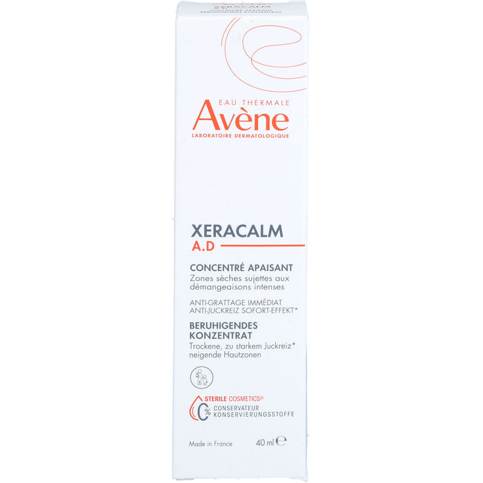 Avène XeraCalm A.D beruhigendes Konzentrat für trockene, zu starkem Juckreiz neigende Hautzonen, 40 ml Konzentrat