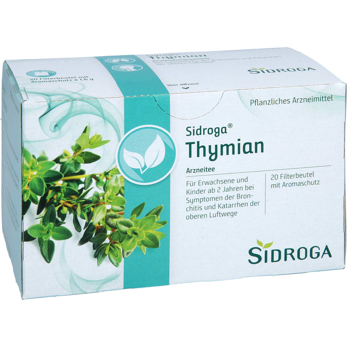 Sidroga Thymian Arzneitee bei Symptomen der Bronchitis, 20 St. Filterbeutel