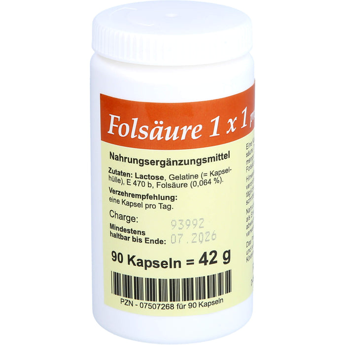 Folsäure 1 X 1 pro Tag, 90 St KAP