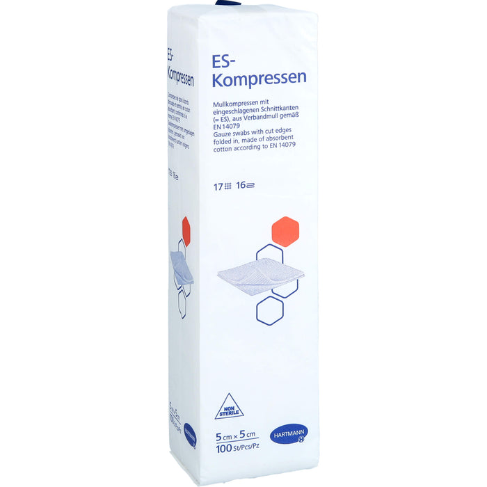 ES-KOMPR UNST 5X5 16FACH, 100 pc Compresses