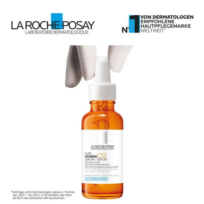 La Roche-Posay Pure Vitamin C12 Serum antioxidatives Hautbild erneuerndes  Anti-Falten Serum-Konzentrat, 30 ml Solution