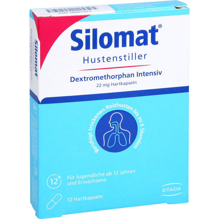 Silomat Hustenstiller Dextromethorphan Intensiv 22 mg Hartkapseln gegen Reizhusten, 12 pcs. Capsules