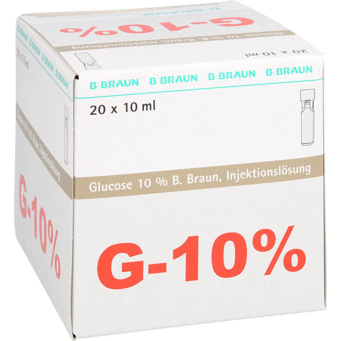 B. Braun Glucose 10 % Mini Plasco connect Injektionslösung, 20 pcs. Single dose containers
