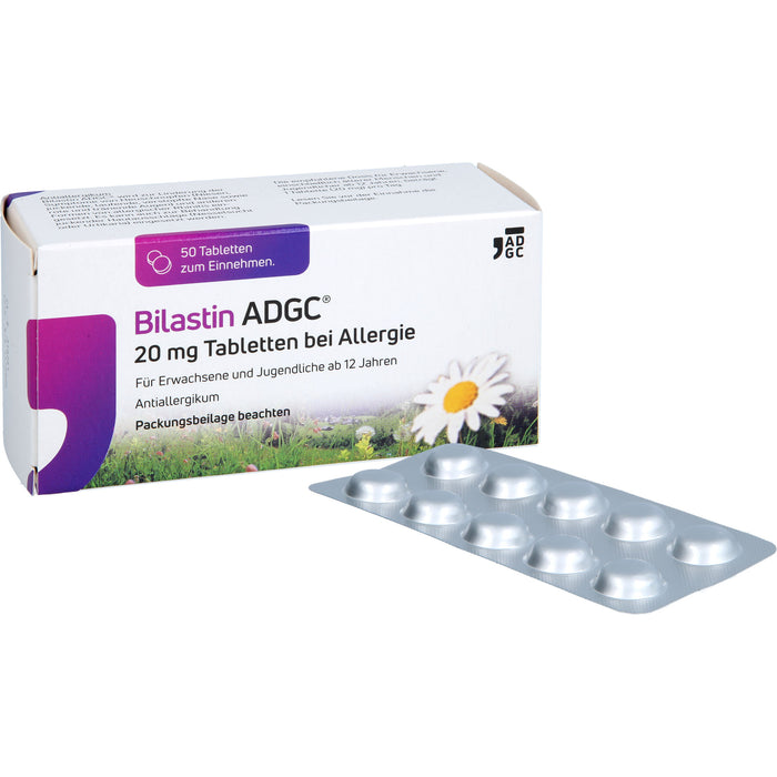 Bilastin ADGC 20 mg Tabletten bei Allergie, 50 pc Tablettes