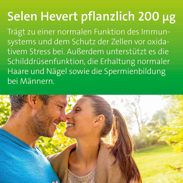 Selen Hevert pflanzlich 200 µg mit natürlichem Selen, 60 pcs. Capsules