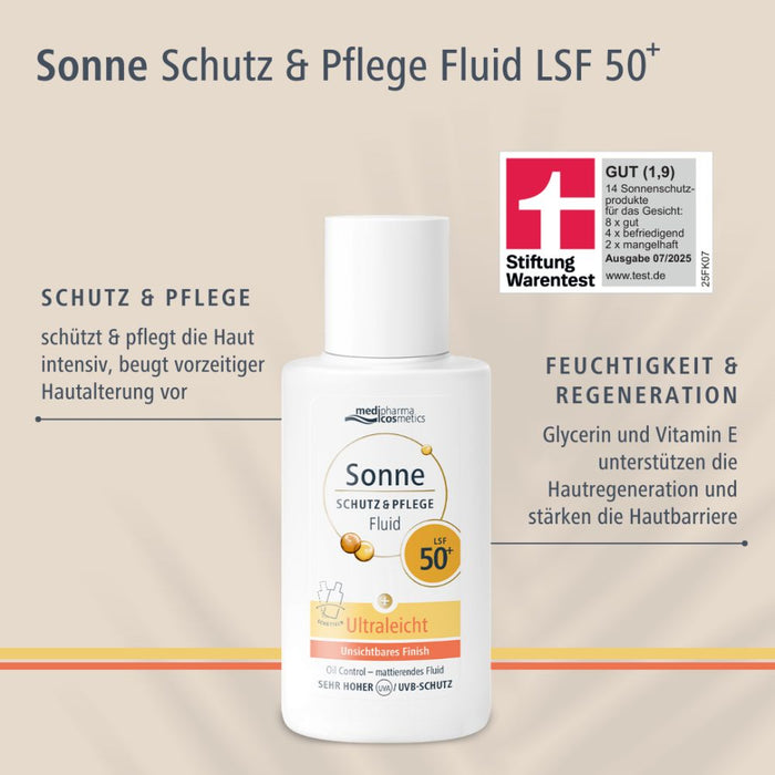 Medipharma Cosmetics Sonne Schutz & Pflege Fluid LSF 50+ ultraleicht, 50 ml Crème