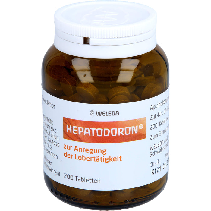 WELEDA Hepatodoron zur Anregung der Lebertätigkeit Tabletten, 200 pcs. Tablets