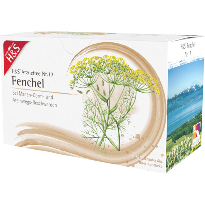 H&S Arzneitee Nr. 17 Fenchel bei Magen-Darm- und Atemwegsbeschwerden, 20 pcs. Filter bag