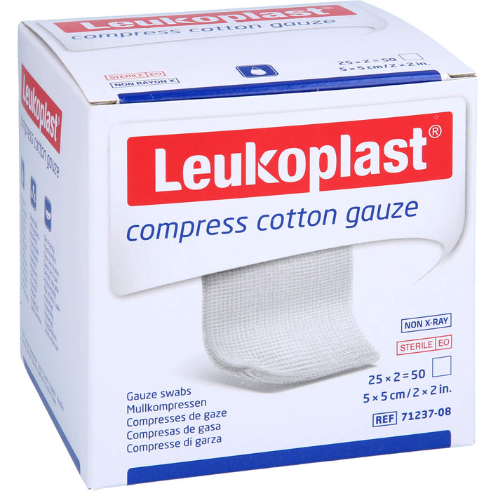 Leukoplast Mullkompressen 5 x 5 cm steril, 50 St. Kompressen