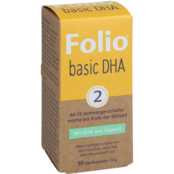 Folio 2 Basic DHA für Schwangerschaft & Stillzeit mit bioaktiver Folsäure, 90 pcs. Capsules