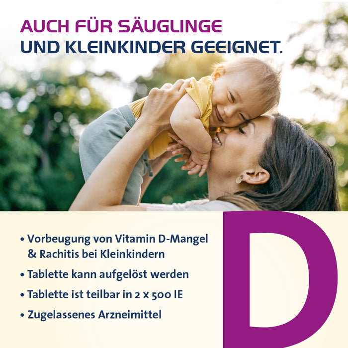 Vitamin D3 Hevert 1000 IE bei Vitamin-D-Mangel und erhöhtem Bedarf, 200 St. Tabletten