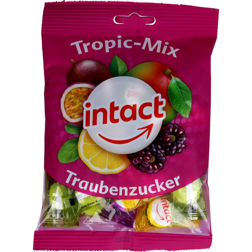 Intact Traubenzucker Beutel Tropic-Mix, 75 g Bonbons