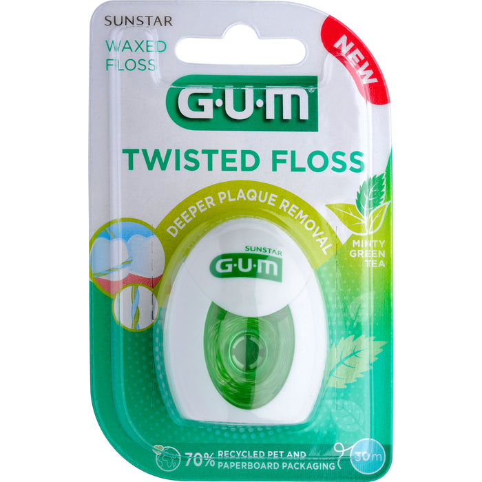 GUM TWISTED FLOSS Waxed Zahnseide, 1 St