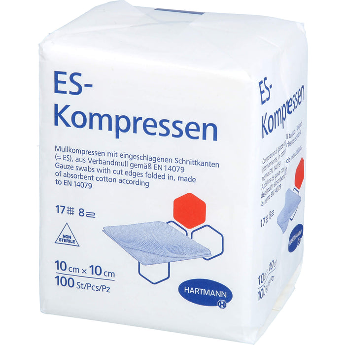ES-Kompressen 10 x 10 cm unsteril  Mullkompressen, 100 pcs. Compresses