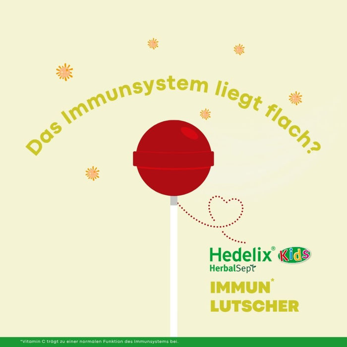 Hedelix HerbalSept Immun Lutscher Kids, 6 pcs. Lollipop