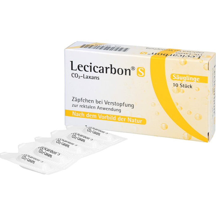 Lecicarbon S CO2-Laxans (Säuglingszäpfchen), 10 pcs. Suppositories