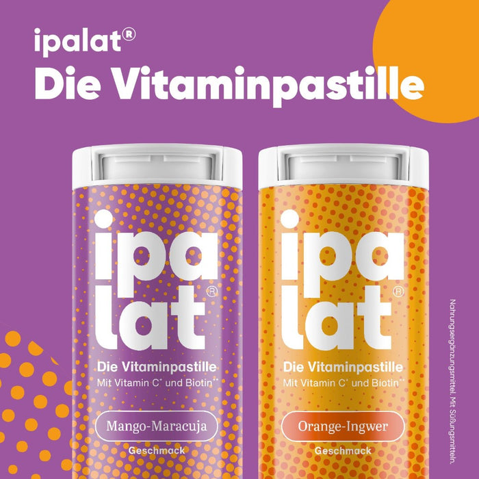 ipalat Vitaminpastillen Orange-Ingwer, 40 pcs. Pastilles