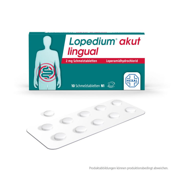 Lopedium akut lingual 2 mg Schmelztabletten, 10 St. Tabletten