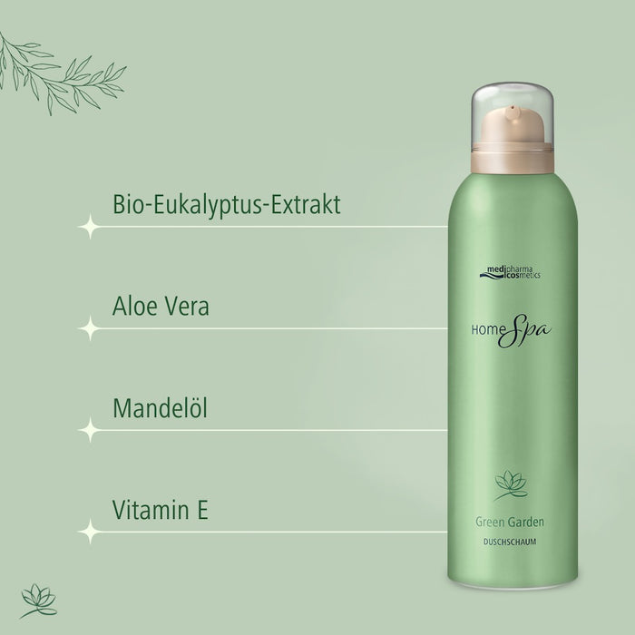 Medipharma Cosmetics Home Spa Green Garden Duschschaum, 200 ml Schaum