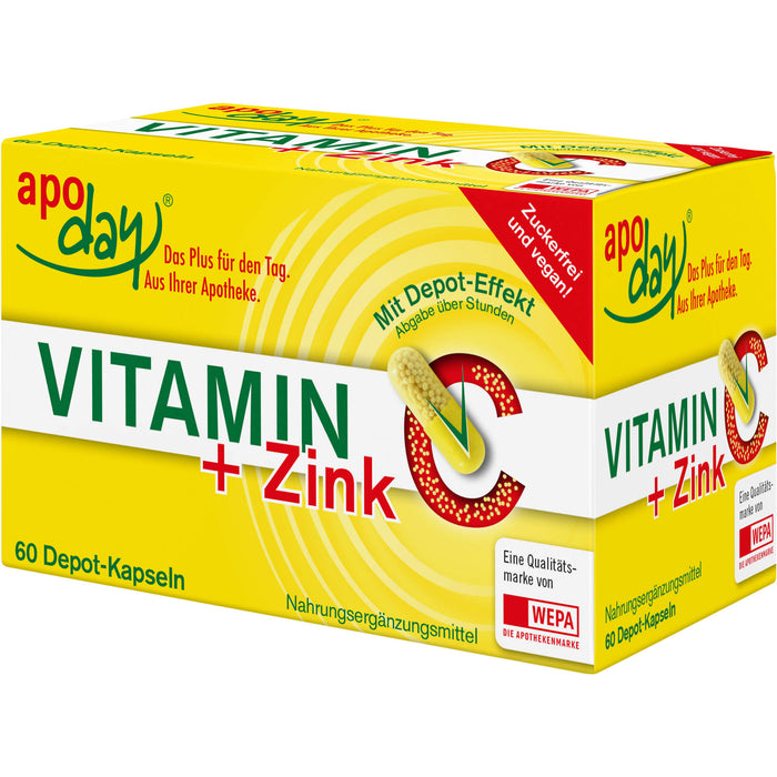 Apoday Vitamin C + Zink Depot-Kapseln, 60 pcs. Capsules