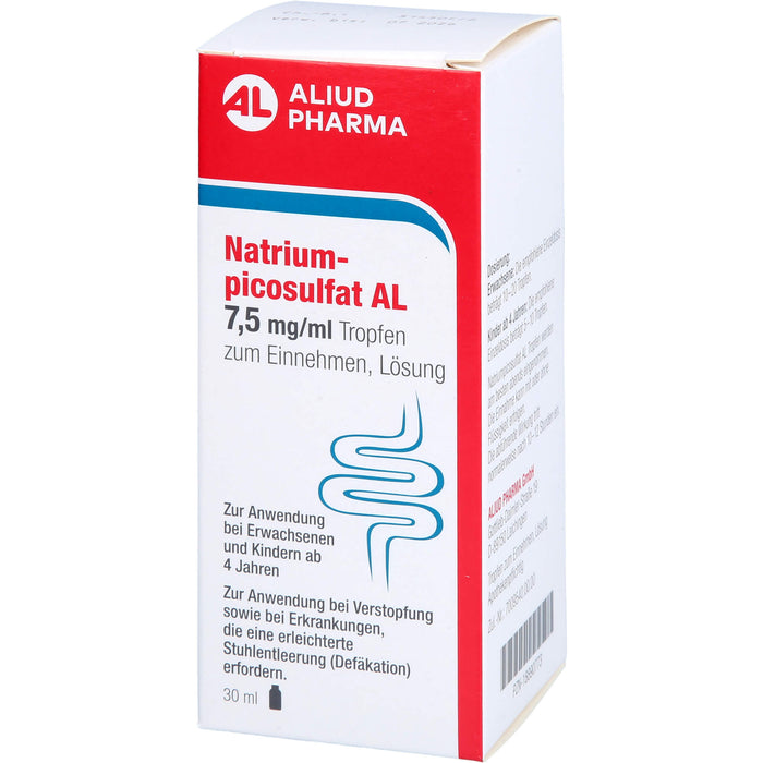 Natriumpicosulfat AL 7,5 mg/ml Tropfen bei Verstopfung, 30 ml Solution