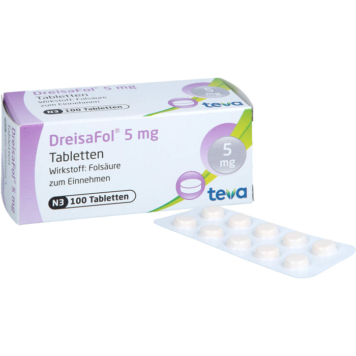 DreisaFol Tabletten bei Folsäuremangelzuständen, 100 pcs. Tablets