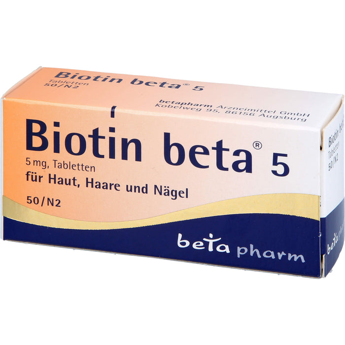 Biotin beta 5 Tabletten, 50 pcs. Tablets