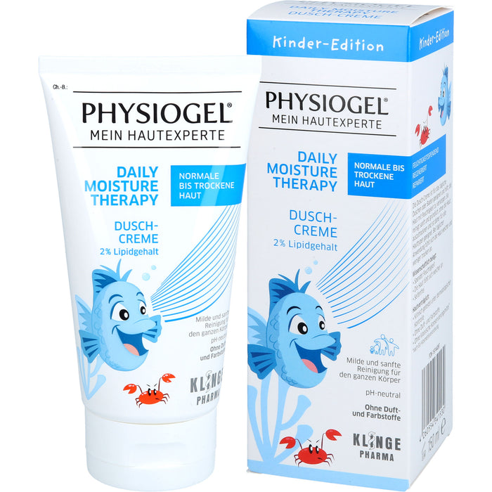 PHYSIOGEL Daily Moisture Therapy Dusch-Creme für normale bis trockene Haut für Kinder, 150 ml Shower Gel