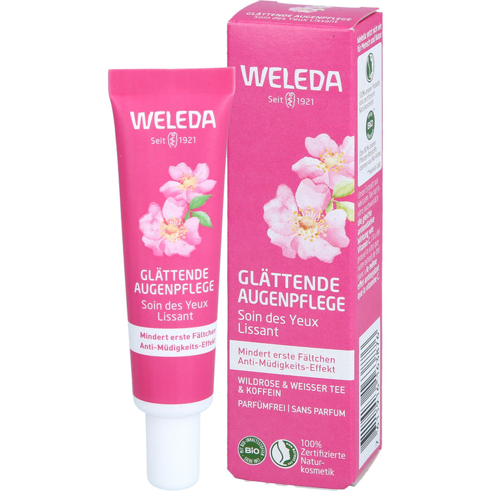 WELEDA glättende Augenpflege Wildrose & Weißer Tee mindert erste Fältchen, 12 ml Creme