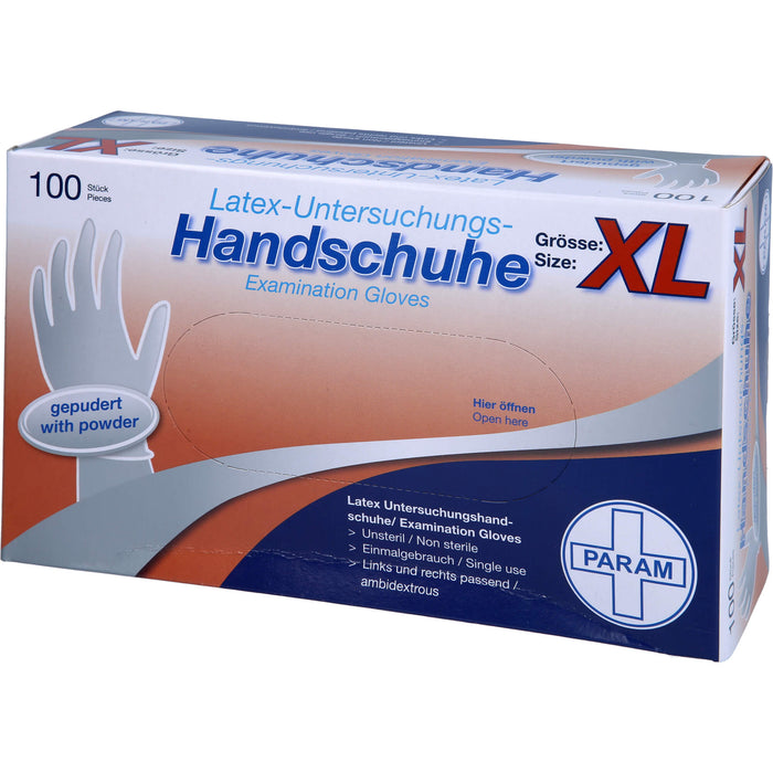Einmal Handschuhe Latex gepudert XL, 100 St HAS