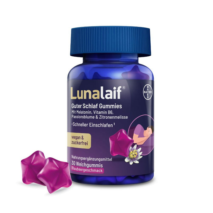 Lunalaif Guter Schlaf Gummies, 30 pc Oursons en gélatine