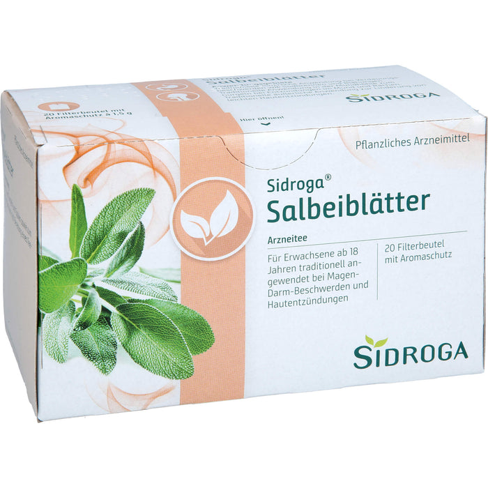 Sidroga Salbeiblätter Arzneitee bei Verdauungsbeschwerden, 20 St. Beutel
