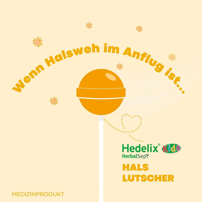 Hedelix HerbalSept Hals Lutscher Kids, 6 pcs. Lollipop