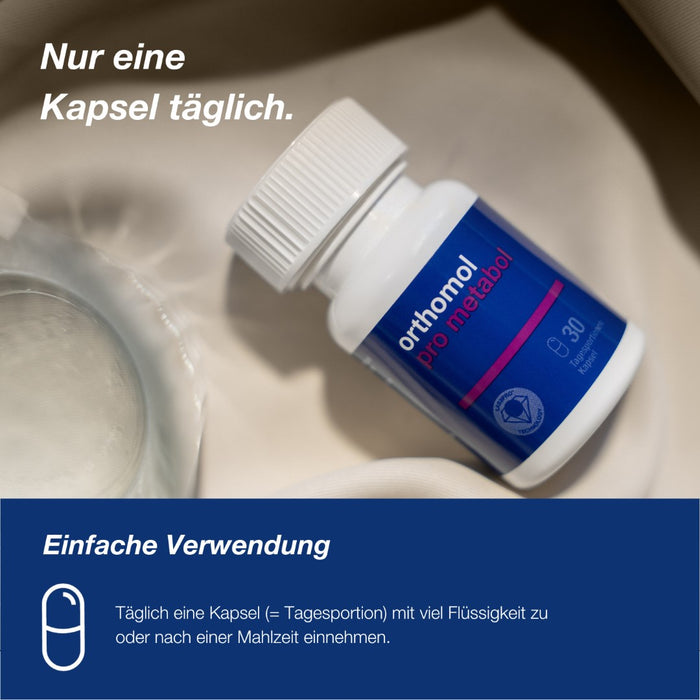 Orthomol Pro metabol - enthält eine Kombination ausgewählter Darmsymbionten und Zink, 30 St. Tagesportionen