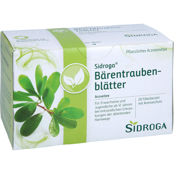 Sidroga Bärentraubenblätter Arzneitee bei entzündlichen Erkrankungen der ableitenden Harnwege, 20 pcs. Filter bag