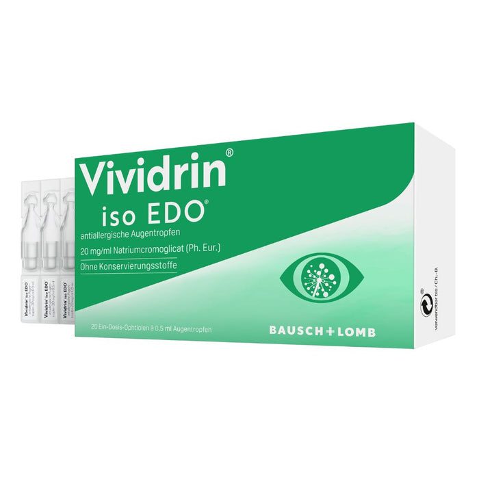 Vividrin iso EDO antiallergische Augentropfen, 20 pc Récipients à dose unique