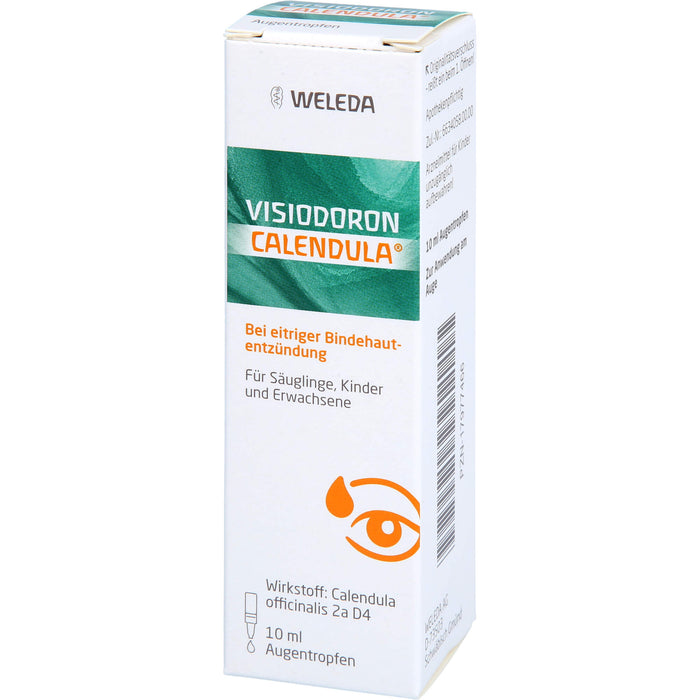 WELEDA Visiodoron Calendula Augentropfen bei eitriger Bindehautentzündung, 10 ml Lösung