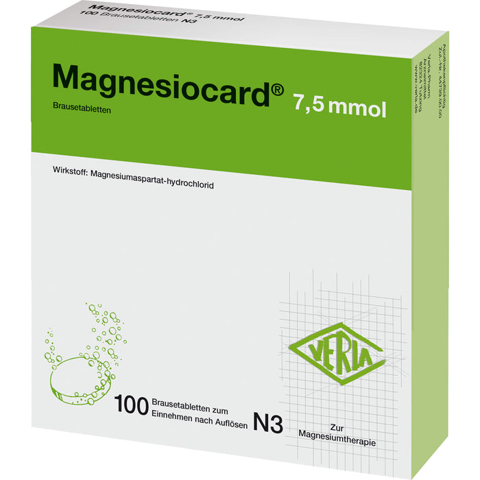 Magnesiocard  7,5 mmol, Brausetabletten, 100 pcs. Tablets