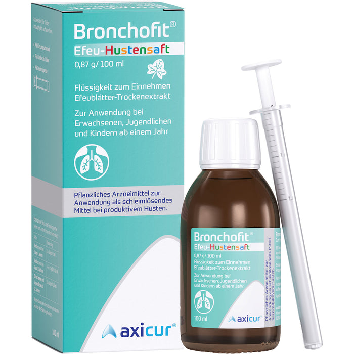 Bronchofit  Efeu-Hustensaft, 0,87 g/100 ml, Flüssigkeit zum Einnehmen, 100 ml Solution