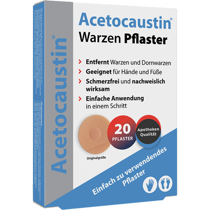 Acetocaustin Warzenpflaster, 20 pcs. Patch