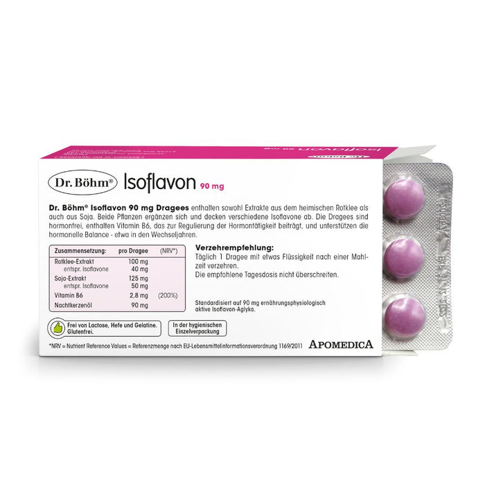 Dr. Böhm Isoflavon forte 90 mg, 60 pcs. Dragées