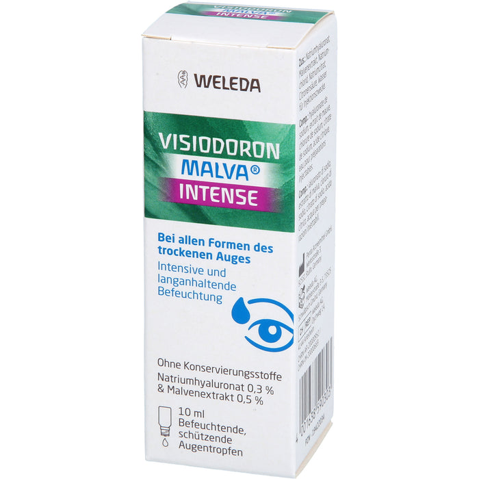 WELEDA Visiodoron Malva Intense befeuchtende Augentropfen bei trockenen Augen, 10 ml Solution