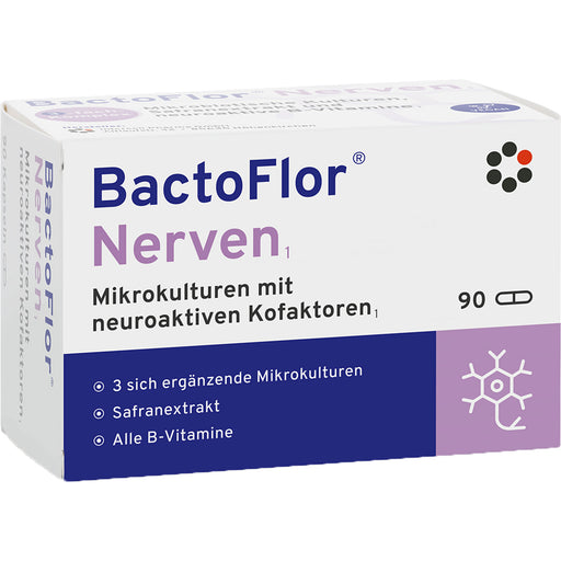 BactoFlor Nerven Kapseln Mikrokulturen mit neuroaktiven Kofaktoren, 90 St. Kapseln