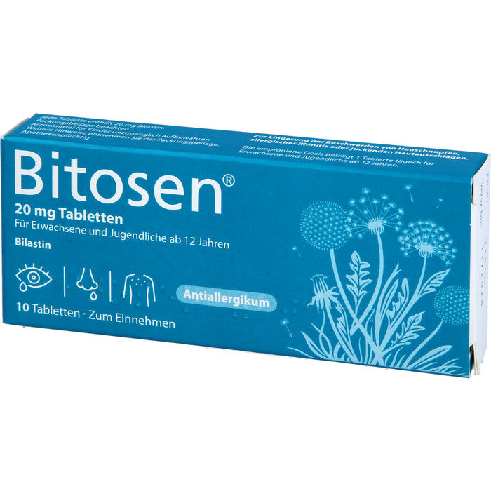 Bitosen 20 mg Tabletten bei Allergien, 10 pc Tablettes