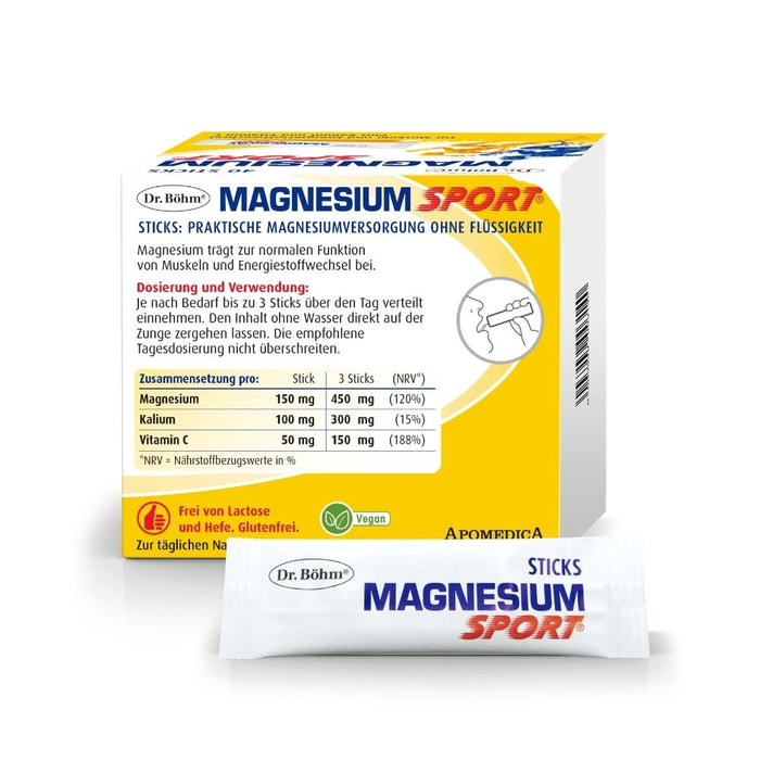Dr. Böhm Magnesium Sport Sticks, 40 pc Sachets