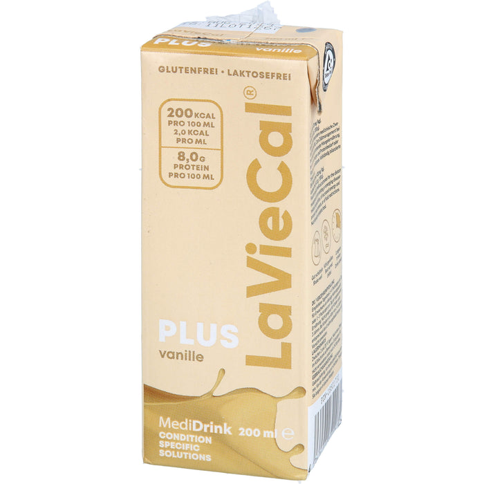 LaVieCal Plus Vanille hochkalorische Trinknahrung bei Mangelernährung, 200 ml Lösung