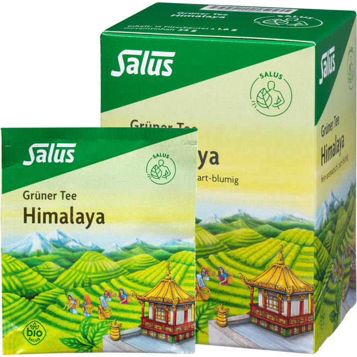 Salus Grüner Tee Himalaya fein aromatisch, zart-blumig, 15 St. Filterbeutel